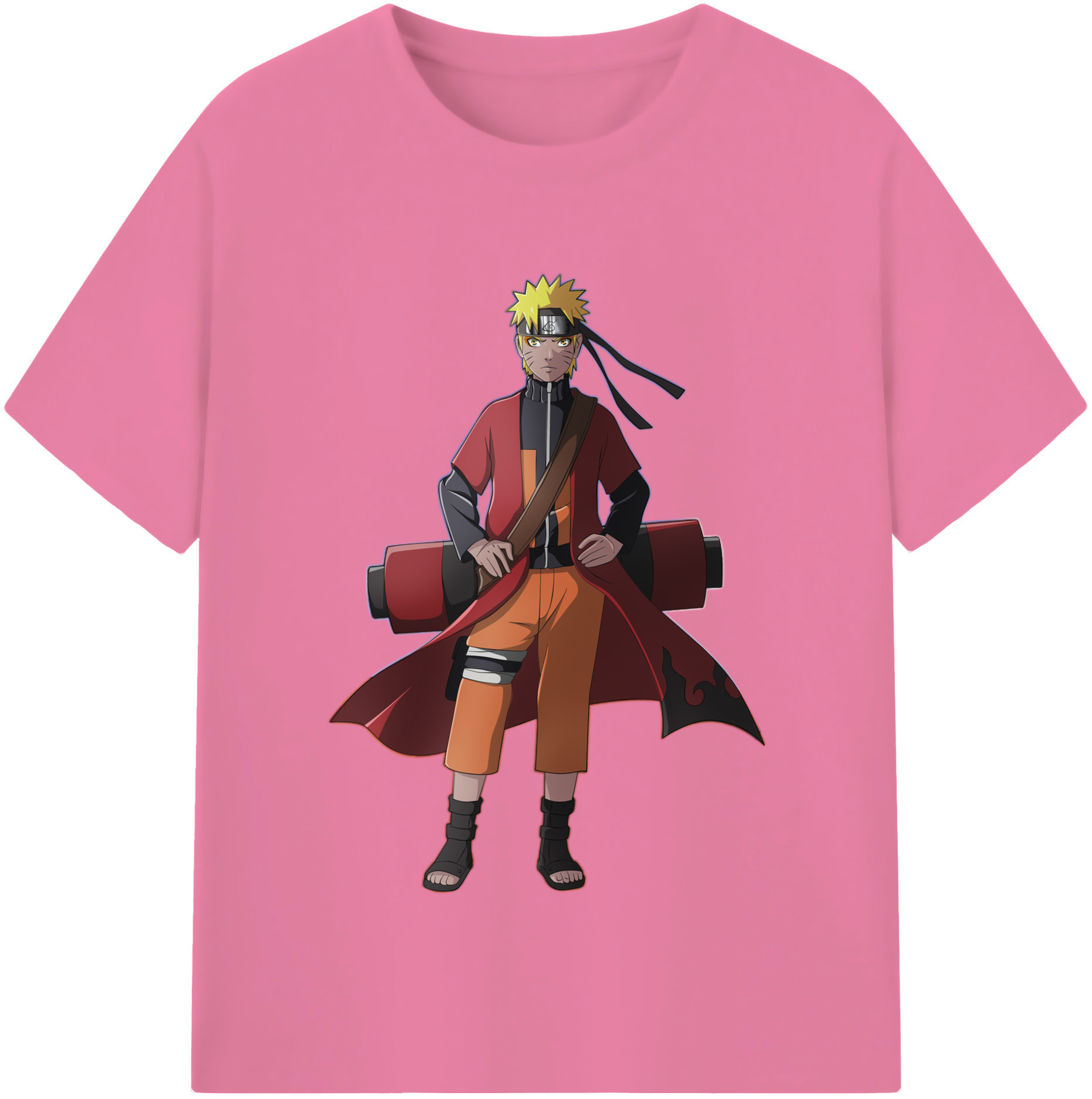 （画像用） NARUTO -ナルト- うずまき ナルト Uzumaki Naruto 綿100％半袖Tシャツ（フロントプリント）
